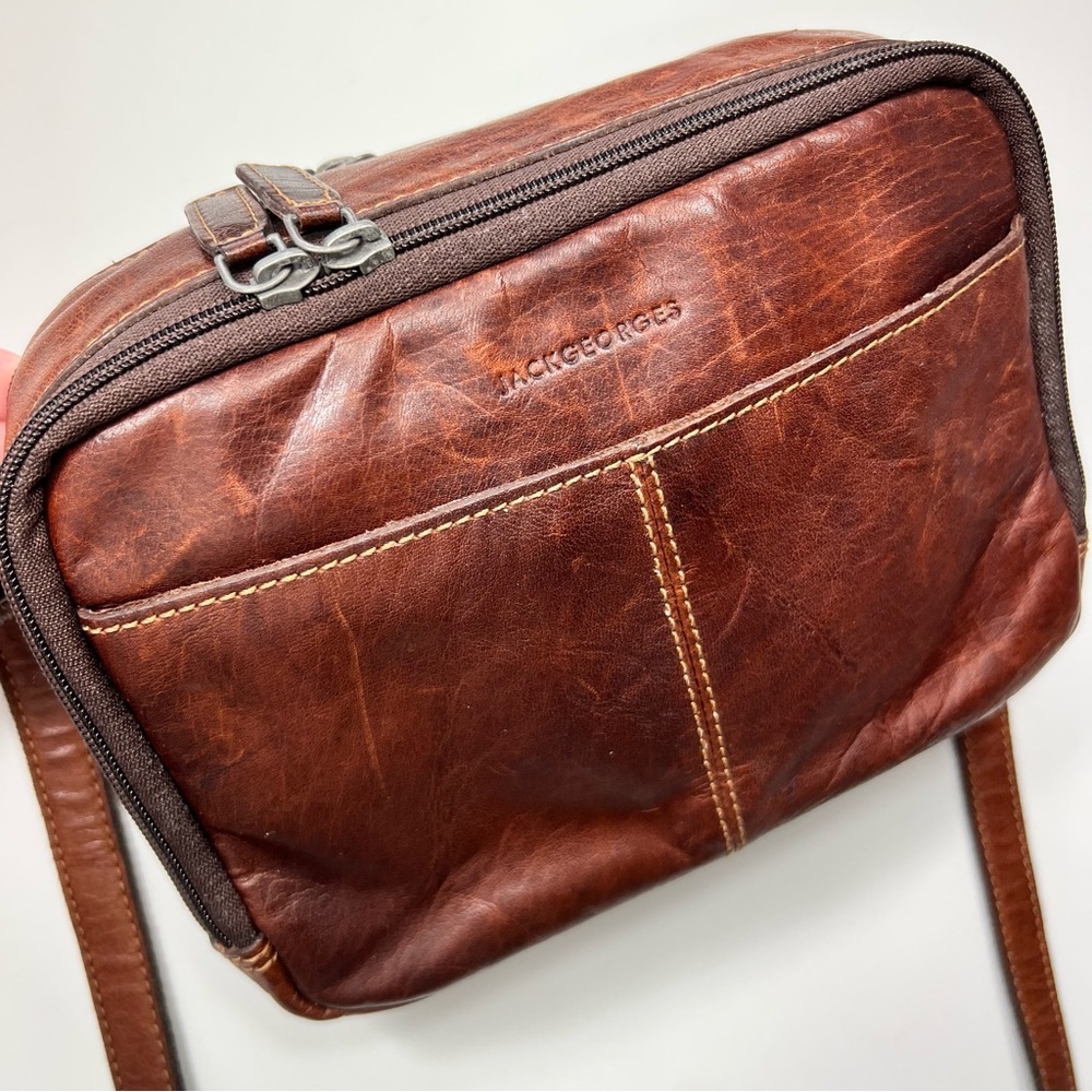 JACK GEORGES Crossbody Bag Genuine Buffalo Leather